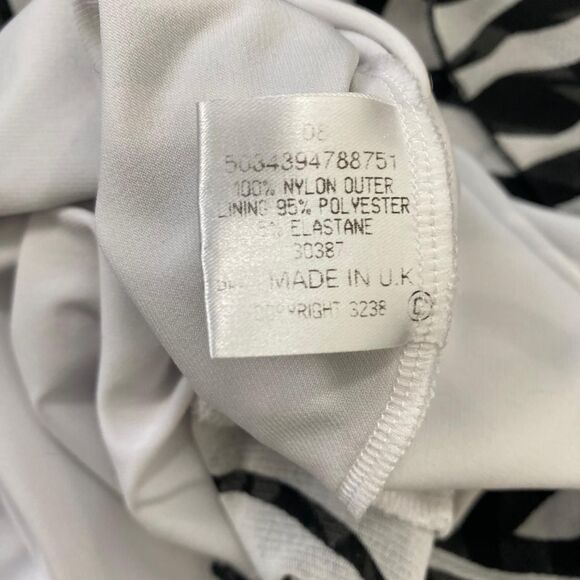 Y2K Grunge Layered Euro chic Black White Micro Mesh Zebra Print Midi Dress S - Picture 6 of 8